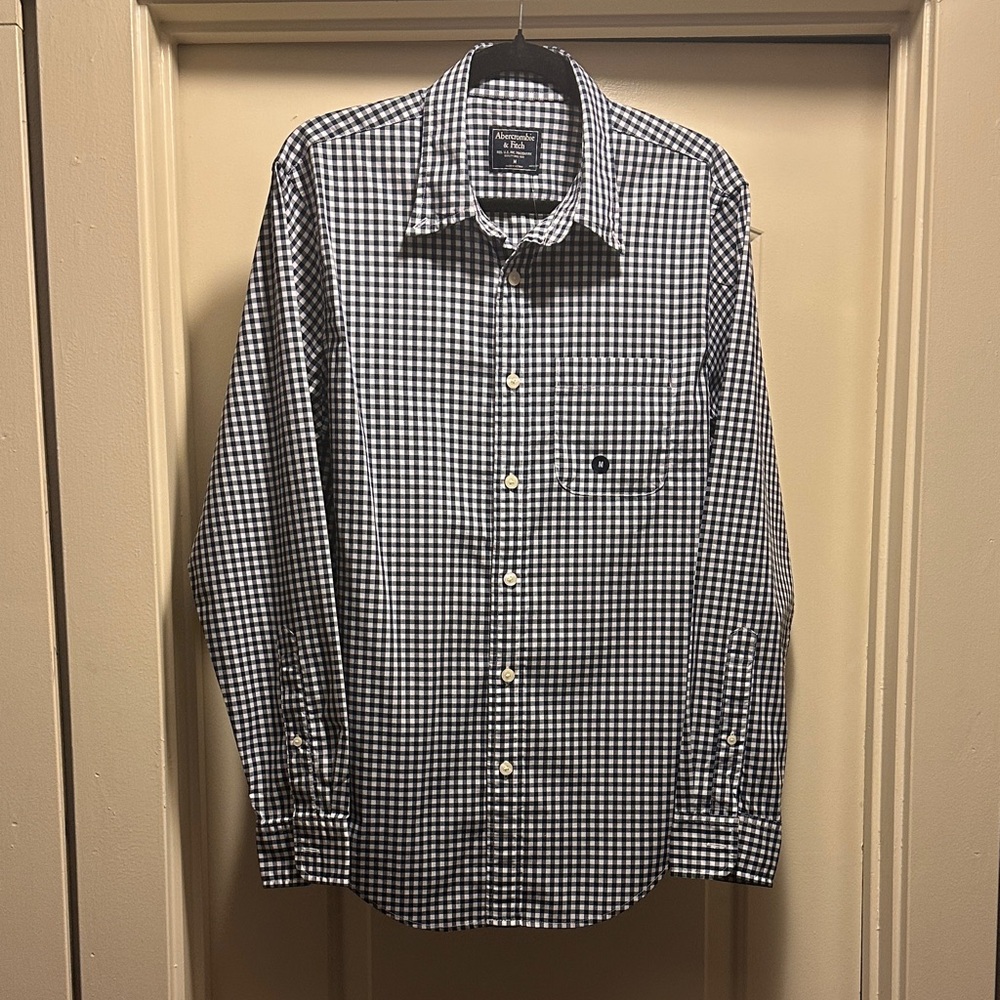 Abercrombie & Fitch Black and White Gingham Shirt